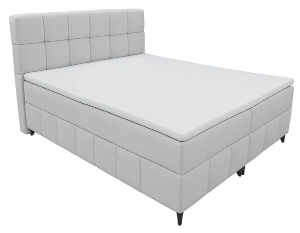 KONDELA Boxspringová postel, 180x200, světle šedá, ALMA