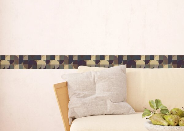 Samolepící bordura na zeď Zkroucené Cesty | 5 m x 13.8 cm | DWB8433
