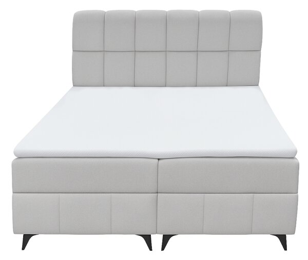 KONDELA Boxspringová postel, 180x200, světle šedá, ALMA