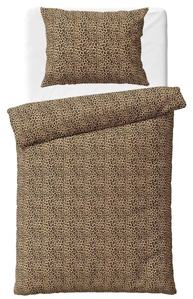 BedTex povlečení LEOPARDÍ ELEGANCE, hnědé, bavlna hladká, 140x200cm + 70x90cm