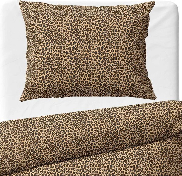 BedTex povlečení LEOPARDÍ ELEGANCE, hnědé, bavlna hladká, 140x200cm + 70x90cm