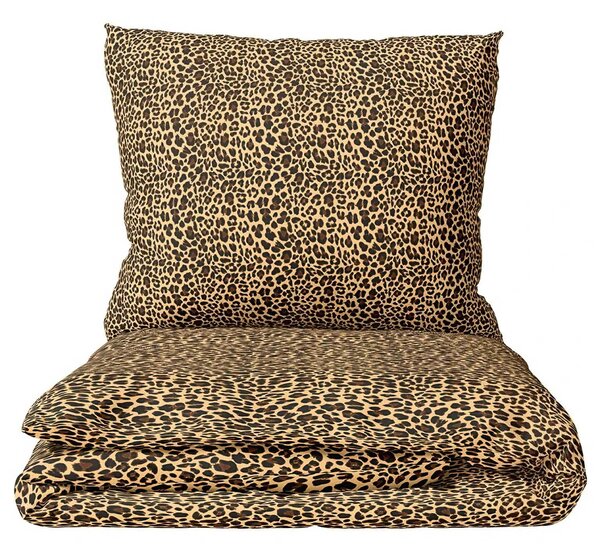 BedTex povlečení LEOPARDÍ ELEGANCE, hnědé, bavlna hladká, 140x200cm + 70x90cm