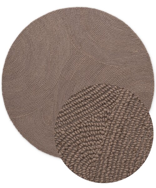 Hanse Home, Kusový koberec Eleni 106219 Taupe kruh, 200x200 (průměr) kruh, hnědá, ložnice