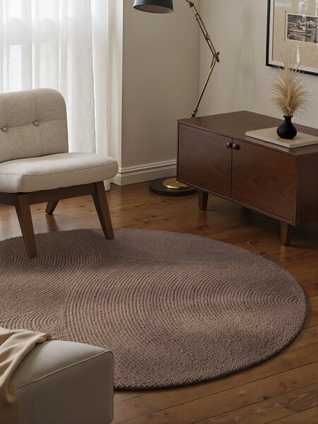 Hanse Home, Kusový koberec Eleni 106219 Taupe kruh, 200x200 (průměr) kruh, hnědá, ložnice