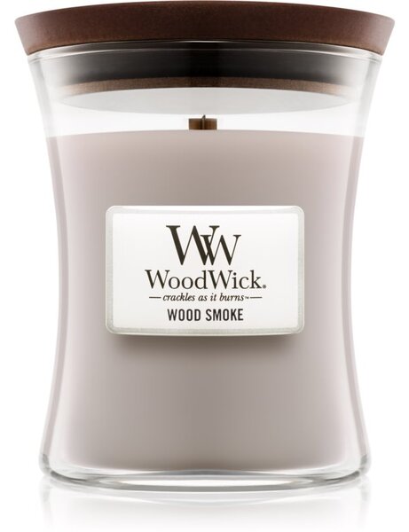 Woodwick Wood Smoke vonná svíčka s dřevěným knotem 275 g