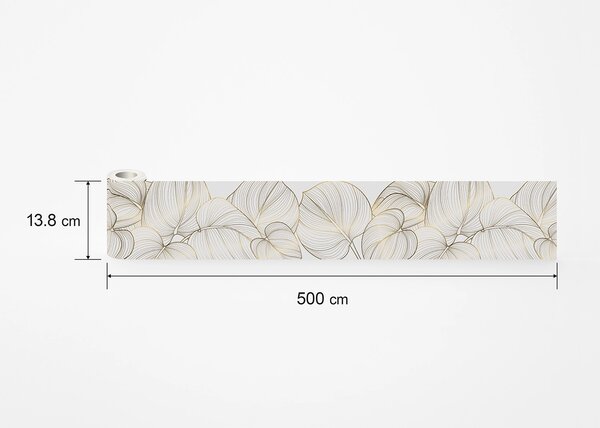 Samolepící bordura na zeď Zlaté Záření | 5 m x 13.8 cm | DWB8435