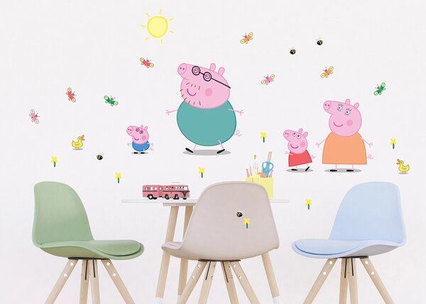 Dětská samolepka na zeď Prasátko Peppa | 42.5 x 65 cm | DDK1647