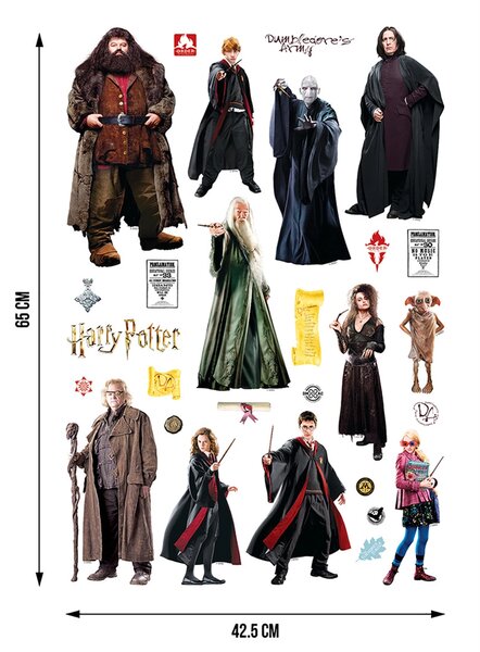 Dětská samolepka na zeď Harry Potter | 42.5 x 65 cm | DDK1643