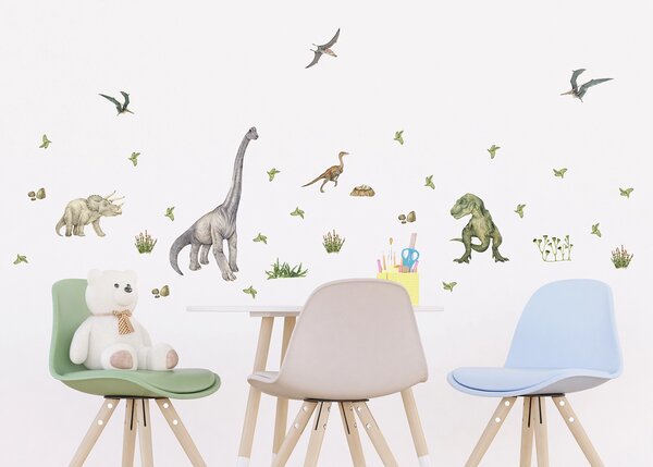 Dětská samolepka na zeď Dino | 42.5 x 65 cm | DDK1747