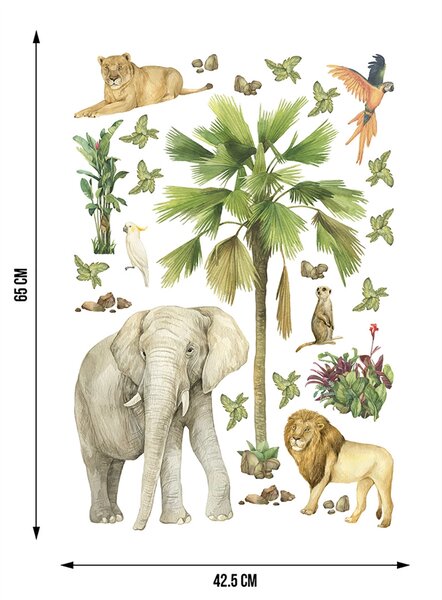 Dětská samolepka na zeď Jungle | 42.5 x 65 cm | DDK1743