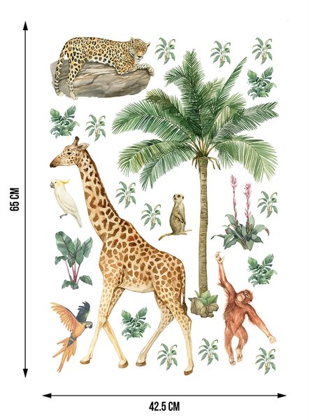 Dětská samolepka na zeď Jungle | 42.5 x 65 cm | DDK1745