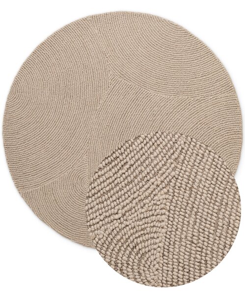 Hanse Home, Kusový koberec Eleni 106221 Hellbeige kruh, 120x120 (průměr) kruh, béžová, ložnice