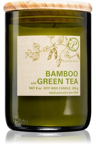 Paddywax Eco Green Bamboo & Green Tea vonná svíčka 226 g
