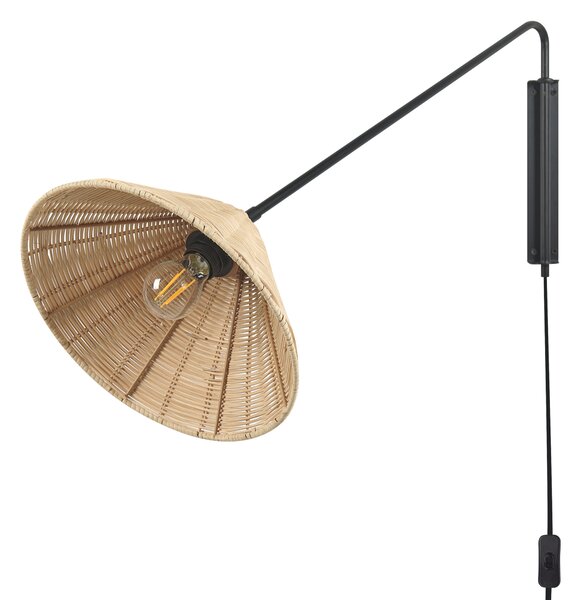 Nástěnná lampa PALENA Nastavitelná Ratan Přírodní