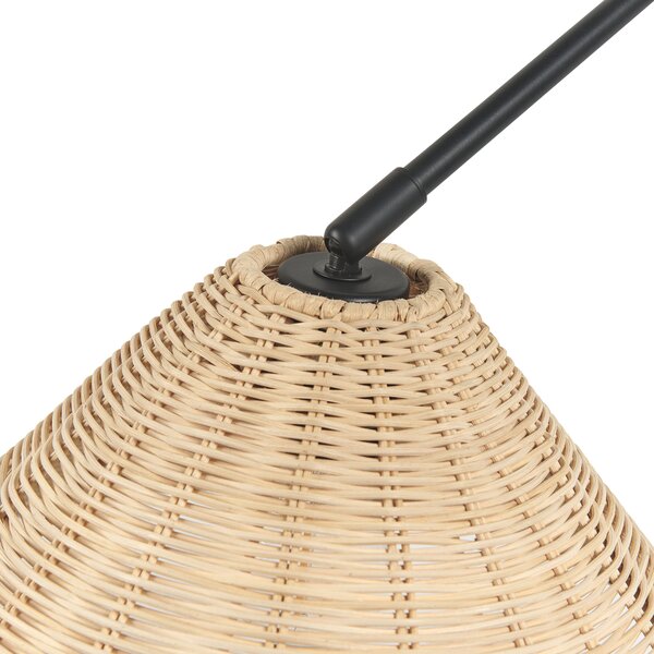 Nástěnná lampa PALENA Nastavitelná Ratan Přírodní
