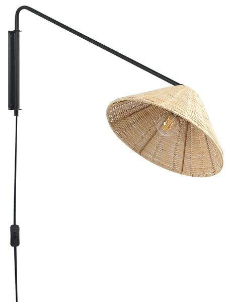 Nástěnná lampa PALENA Nastavitelná Ratan Přírodní