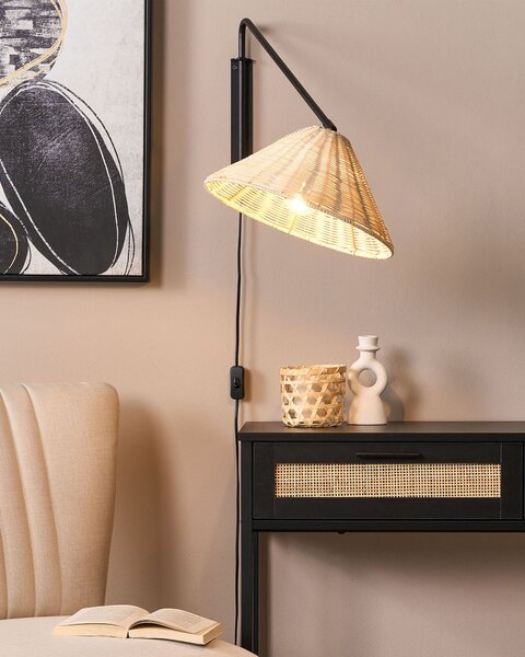 Nástěnná lampa PALENA Nastavitelná Ratan Přírodní