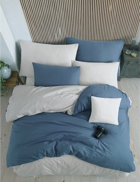 BedTex Povlečení COLOR PETROLEJOVO SMETANOVÉ, jednobarevné, bavlna hladká, 140x200cm + 70x90cm