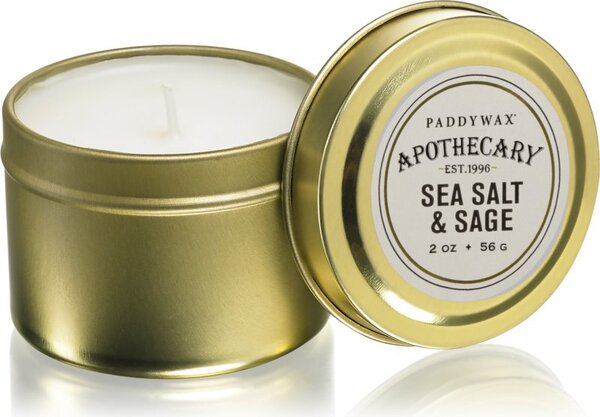 Paddywax Apothecary Sea Salt & Sage vonná svíčka v plechovce 56 g