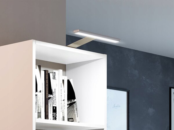 Nástěnná LED lampa KRIA - stříbrná