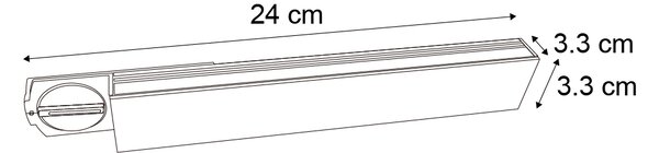 Moderní stropní svítidlo černé pro 1fázový kolejnicový systém 5W 400 lm 2700-4000K - Iconic Tsiri