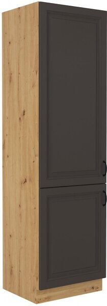 Potravinová skříň SOPHIA - šířka 60 cm, tmavě šedá / dub artisan