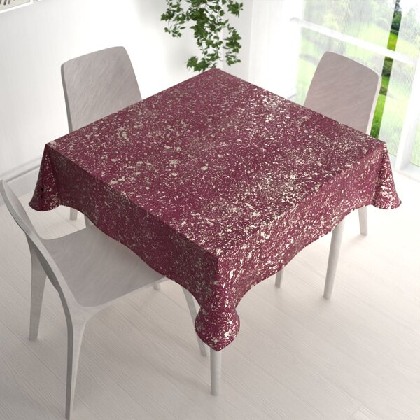 Biante Sametový čtvercový ubrus Isabela IBL-006 Gold Design vínový 40x40 cm