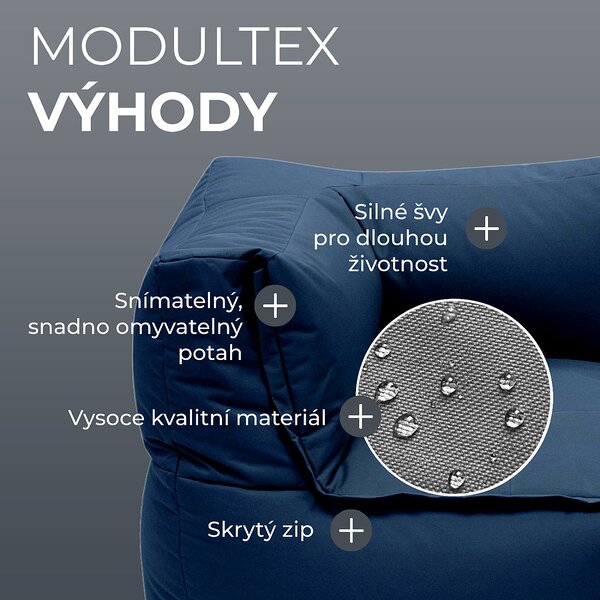 Textilní modulová sestava MODULTEX pro 6 osob (tmavě modrá) bez náplně