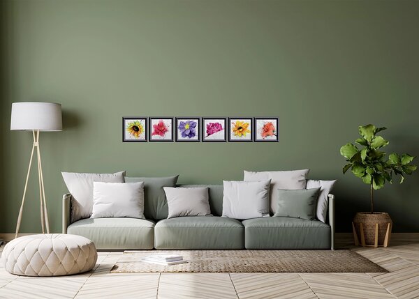 Samolepka na zeď Kolekce Obrazů s Květinami | 65 x 85 cm | DF1059
