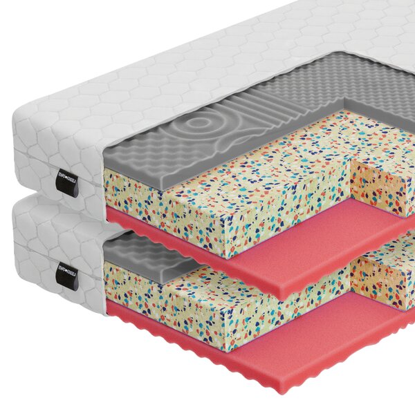 KONDELA Matrace, set 2 ks, 18 cm, 80x200 cm, ARONY