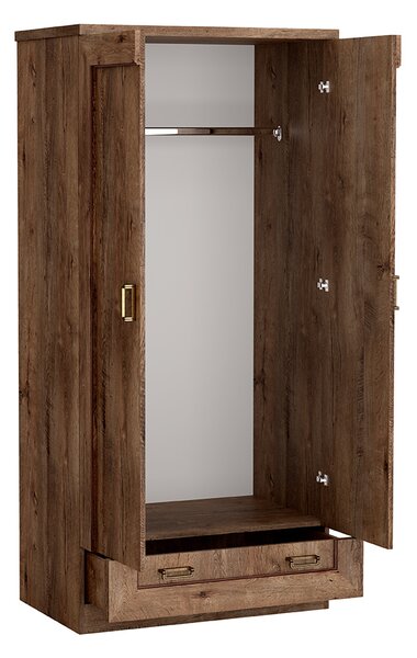 Dvoudveřová skříň GIADA - šířka 90 cm, dub lefkas