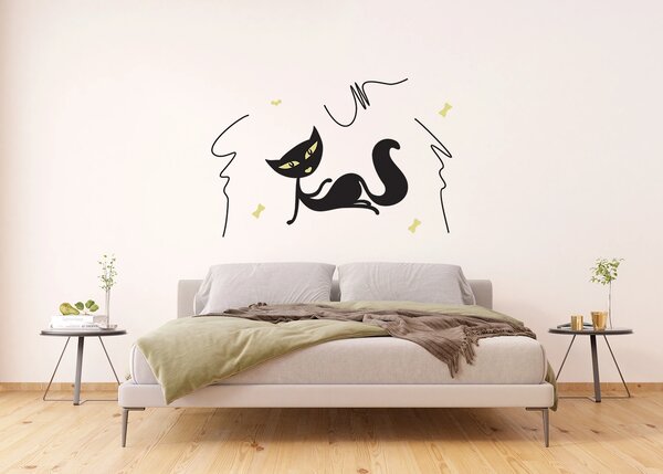 Samolepka na zeď Okouzlující Kočka | 65 x 85 cm | DFL0416