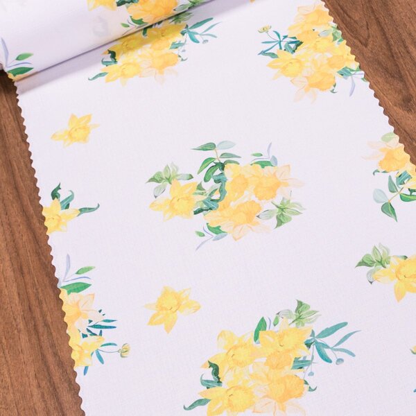 Ubrusovina / štola teflonová úprava, NARCIS, žlutá, š.38cm (metráž)