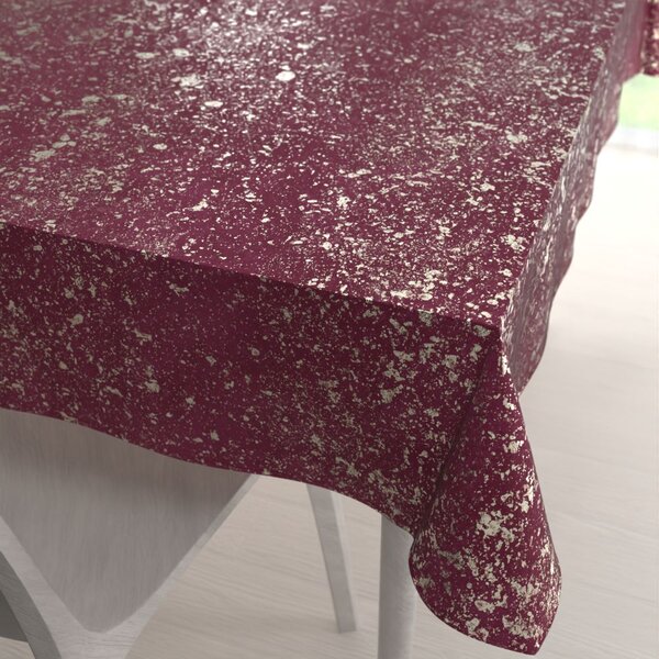 Biante Sametový obdélníkový ubrus Isabela IBL-006 Gold Design vínový 50x100 cm