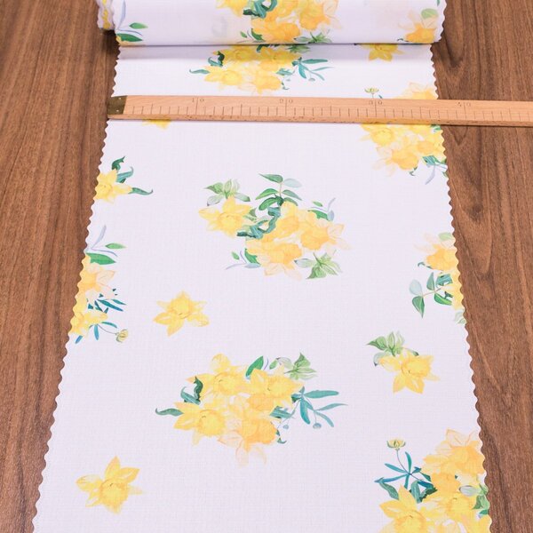Ubrusovina / štola teflonová úprava, NARCIS, žlutá, š.38cm (metráž)