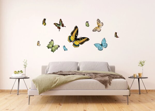 Samolepka na zeď Variace Barevných Motýlů | 65 x 85 cm | DF1069