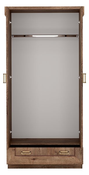 Dvoudveřová skříň GIADA - šířka 90 cm, dub lefkas