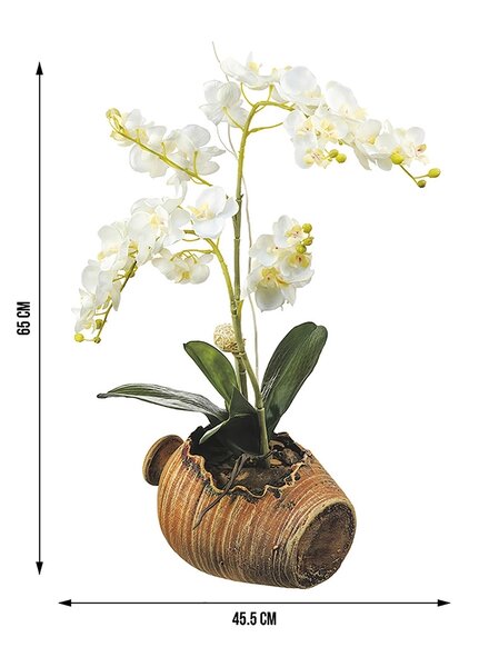 Samolepka na zeď Orchidej v Květináče | 42.5 x 65 cm | DSM3430