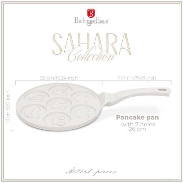 Lívanečník s titanovým povrchem Smajlíci 26 cm Sahara Collection