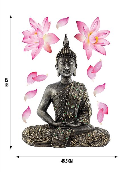 Samolepka na zeď Buddha | 42.5 x 65 cm | DSM3447