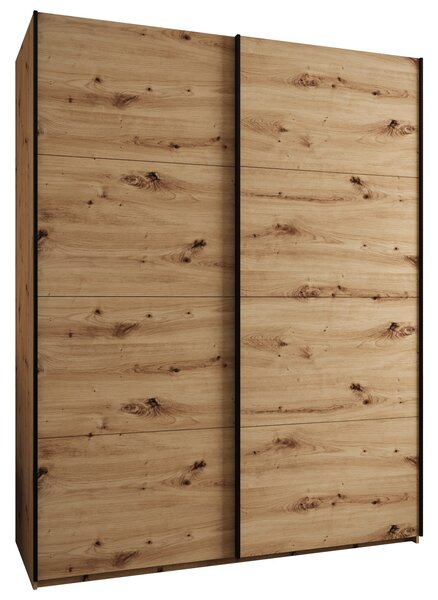 Dvoudveřová skříň SAMARA 1 - 190 cm, dub artisan / černá
