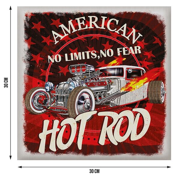 Samolepka na zeď American Hot Rod | 30 x 30 cm | DSS3852