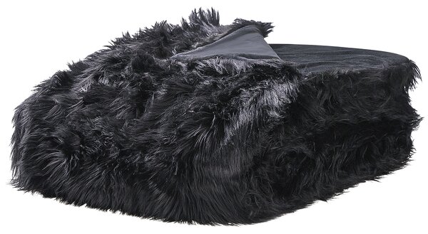 Přikrývka na postel DELICE 200 x 220 cm Černá