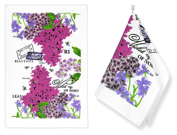 Bellatex kuchyňská utěrka froté 201 FIALKA, růžová 1 kus, 40x60cm