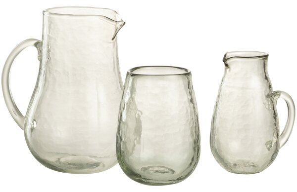 Transparentní skleněný džbán J-Line Solynom 550 ml