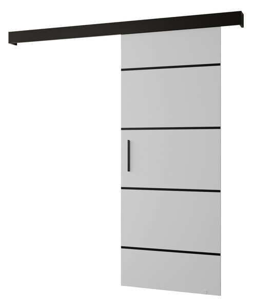 Posuvné dveře s černým úchytem SALOME 4 - 80 cm, bílé / černé