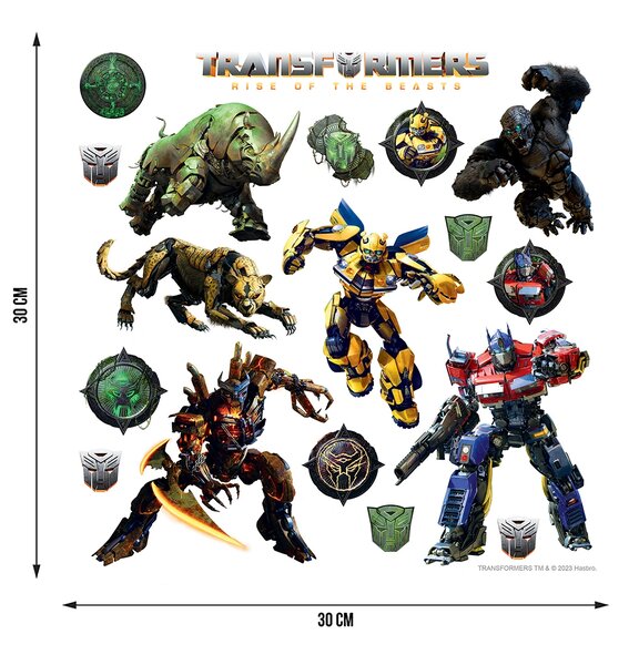 Dětská samolepka na zeď Transformers | 30 x 30 cm | DDKS3919