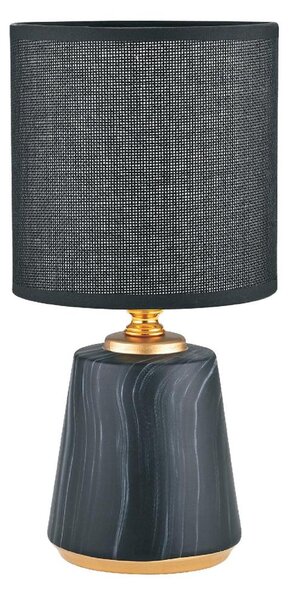 Zuma Line HS8605-BL - Stolní lampa 1xE14/40W/230V černá/zlatá/dekor mramoru
