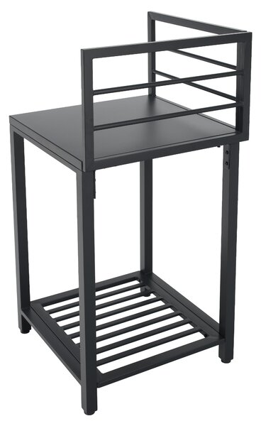 KONDELA Rohový zahradní kuchyňský ostrůvek, kov, šedá, TANITA TYP 1