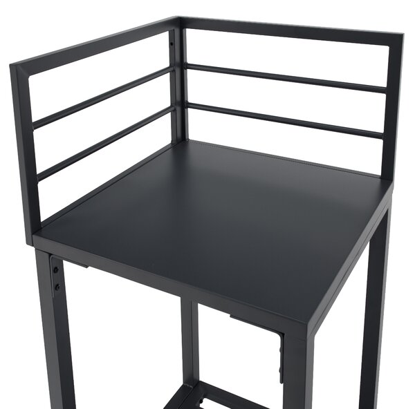 KONDELA Rohový zahradní kuchyňský ostrůvek, kov, šedá, TANITA TYP 1